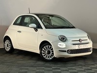 WHITE 2016 FIAT 500 LOUNGE 1.2 PETROL 3 DOOR HATCHBACK 1 PREVIOUS OWNER £20 TAX