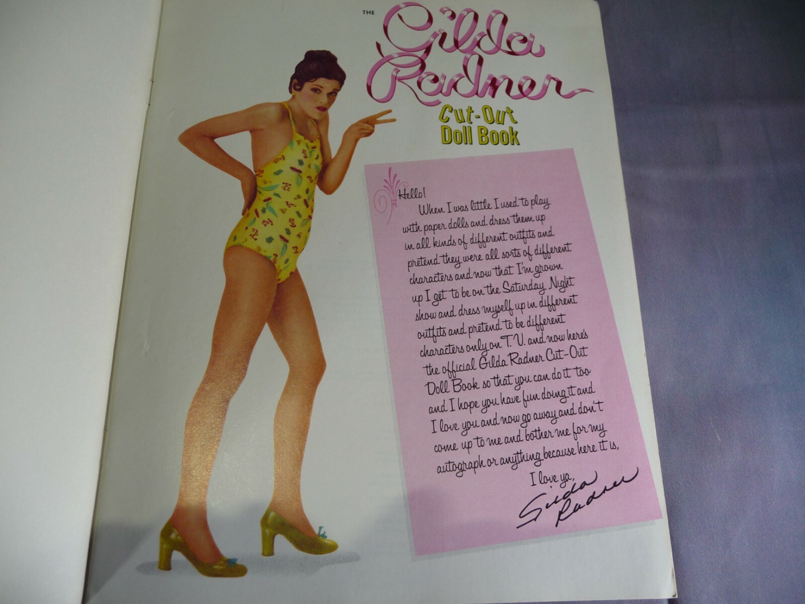 Gilda Radner Cut-Out Doll Book 1979