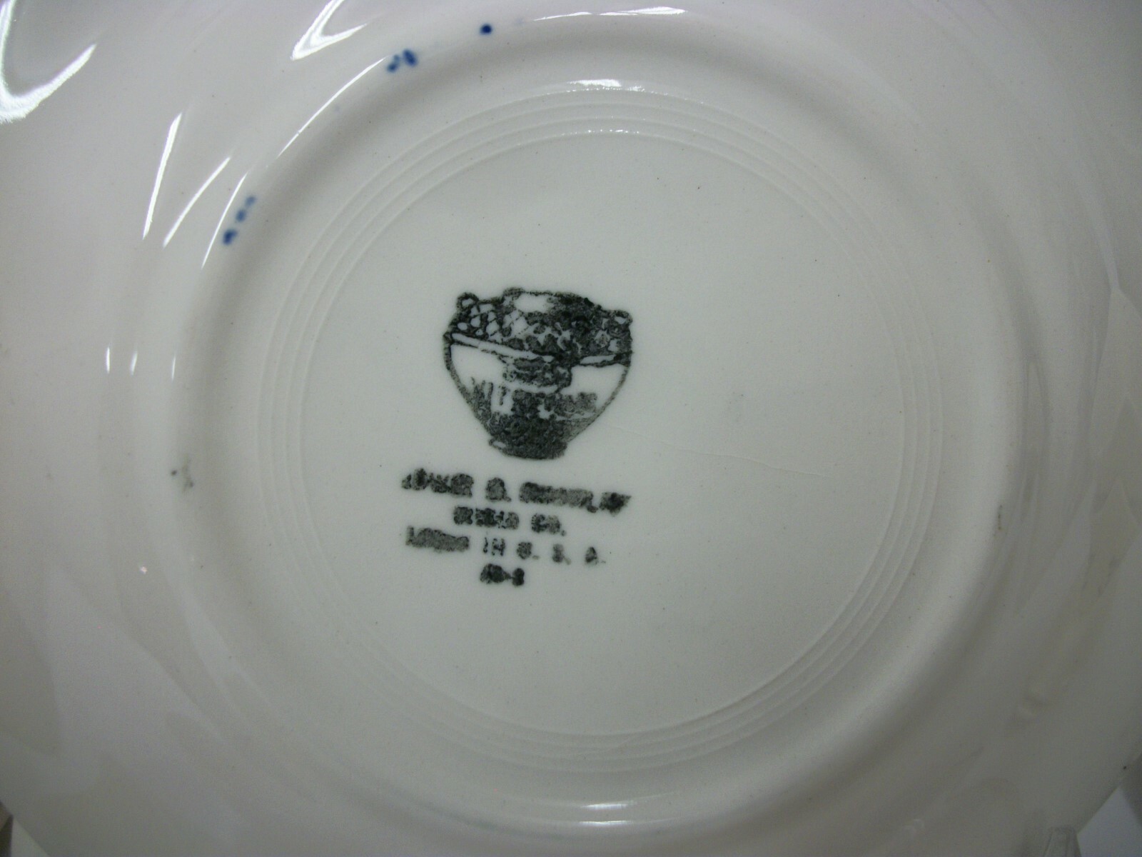 Vtg Edwin Knowles Blue Dutch Holland Boy & Girl Child's China Dishes Tea Set Lot