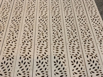 (9) Pack 3 Ft. NDS 554S Mini Botanical Channel Deck Drain Sand Tan Grate 27 Ft.