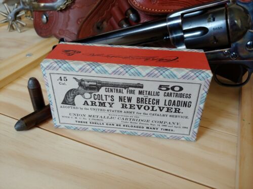 Reproduction vintage UMC .45 Colt Cartridge Box