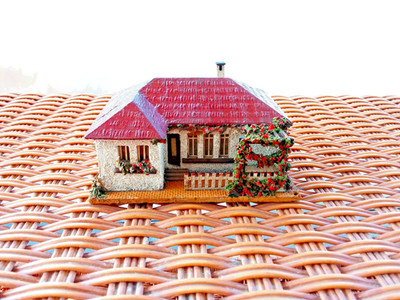 Faller 264 - Haus mit Rosenlaube von 1951 mit sehr seltener Marke in Übergröße