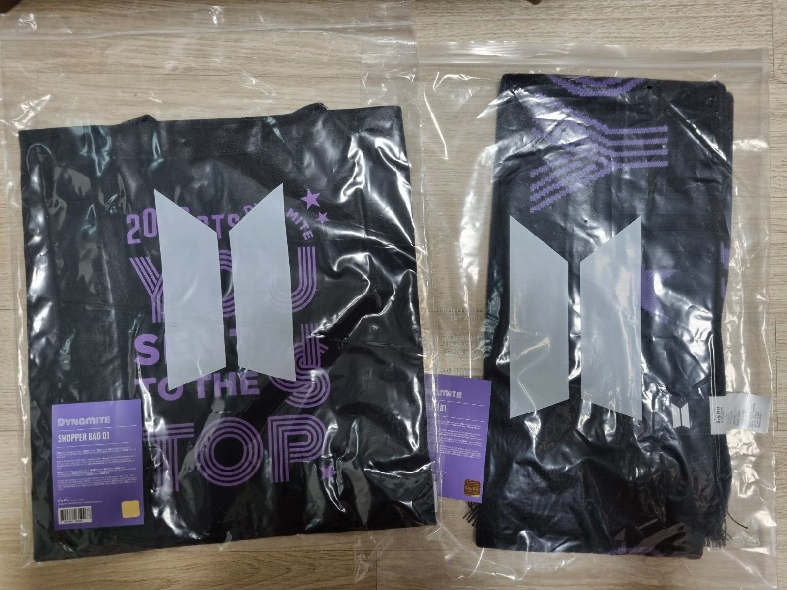 BTS Dynamite Celebration Set C official -MUFFLER&SHOPPER BAG