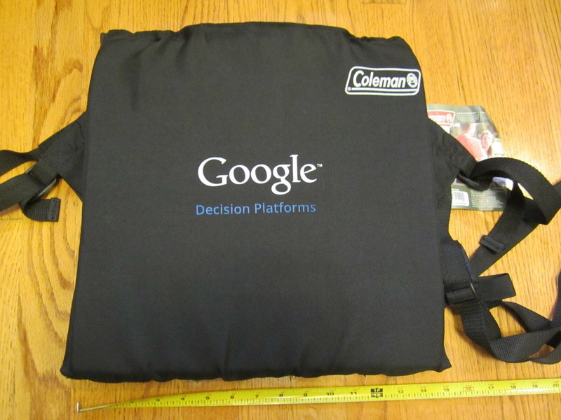 Google Logo CAMPING CHAIR Seat Cushion NEW Stadium Backrest Black