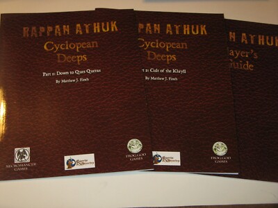 Cyclopean Deeps Pt. 1&2+Player's Rappan Athuk Swords&Wizardry D&D rpg Frog God