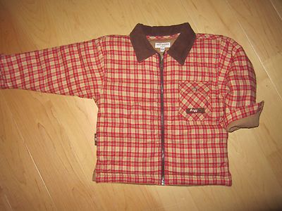 Knaben ÜbergangsJacke Größe 92, RotBeigeBraun kariert, ARTWORK