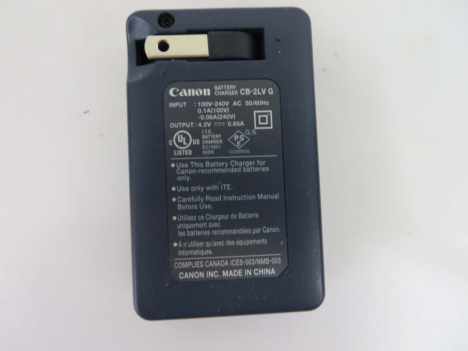 Canon CB-2LV Battery Charger Genuine OEM #9681