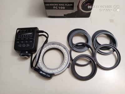 Meike FC-100 LED Macro Ring Flash Light for Nikon Canon Olympus DSLR Camera US