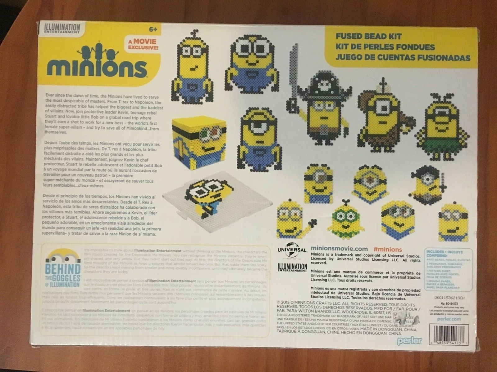 Perler Minions 80-54173 Fused Beads Kit, Yellow. NIB