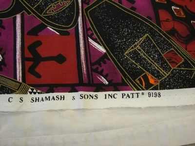 Vintage C S Shamash & Sons Cotton fabric - # 9198 - 30