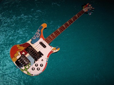 AMAZING Custom Hand Painted Rickenbacker 4003 Electric Bass Guitar  4001