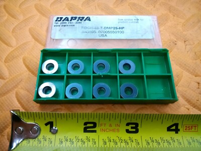 NEW 8pcs Dapra RDCH-43-T-DMP25-HP Carbide Indexable Round Inserts USA