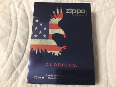 Zippo GLORIOUS Eau De Toilette Pour Homme Cologne Natural Spray 75ml - 2.5oz New