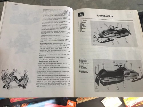 vintage JOHN DEERE Sportfire 440 Snowmobile OPERATOR's MANUAL book