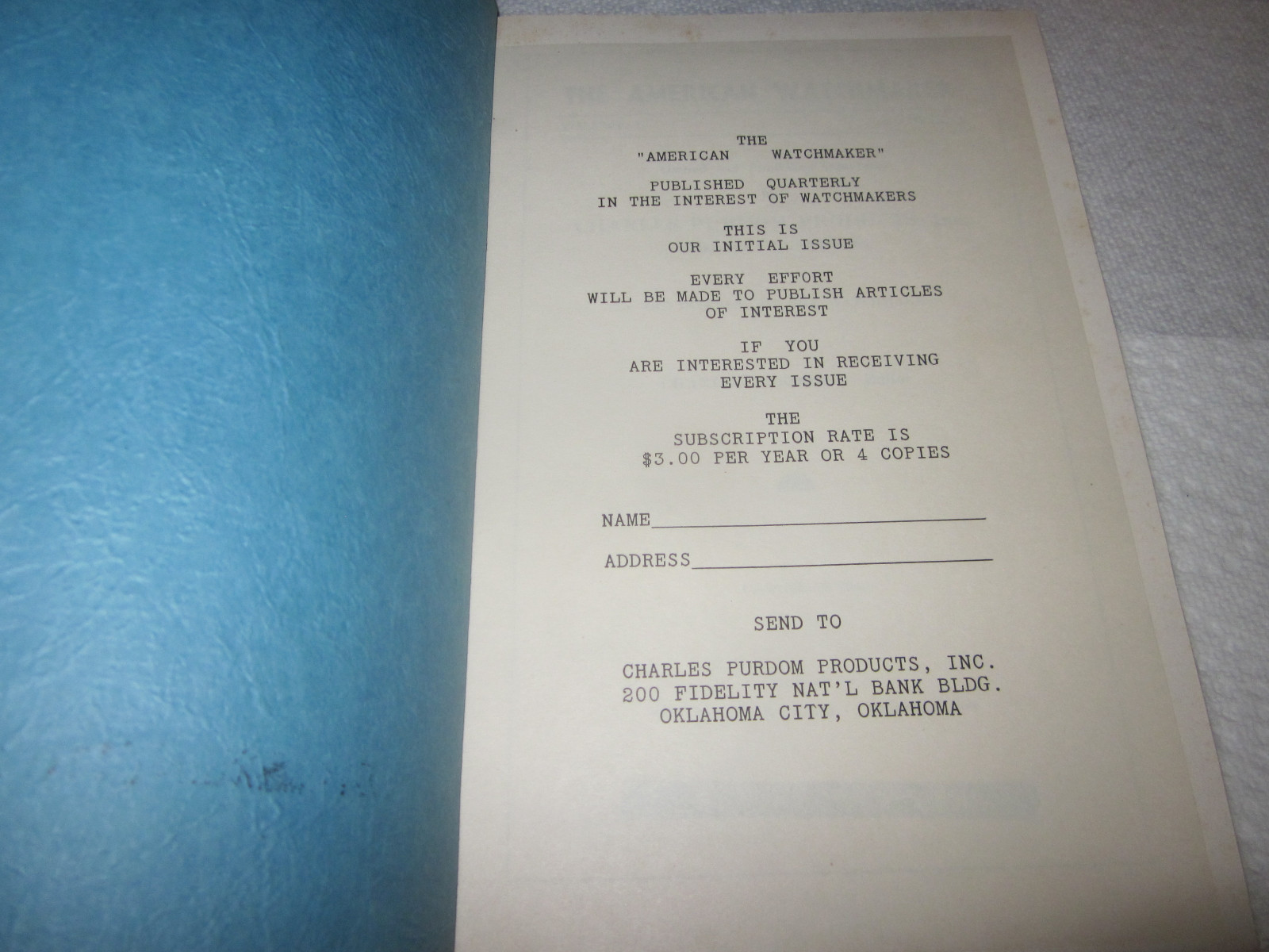 The American Watchmaker April 1949 Vintage Paperback Booklet