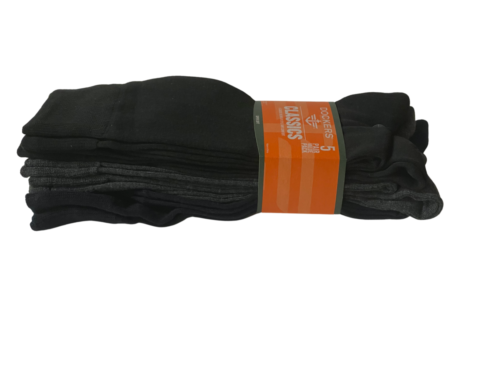DOCKERS Men's 6-Pack Black Crew Socks  Temperature Management, All-Season  Comfort