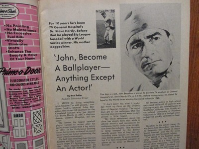 July 1-1973 Philadelphia Bulletin TV Time Magazi(JOHN BERADINO/GENERAL HOSPITAL)