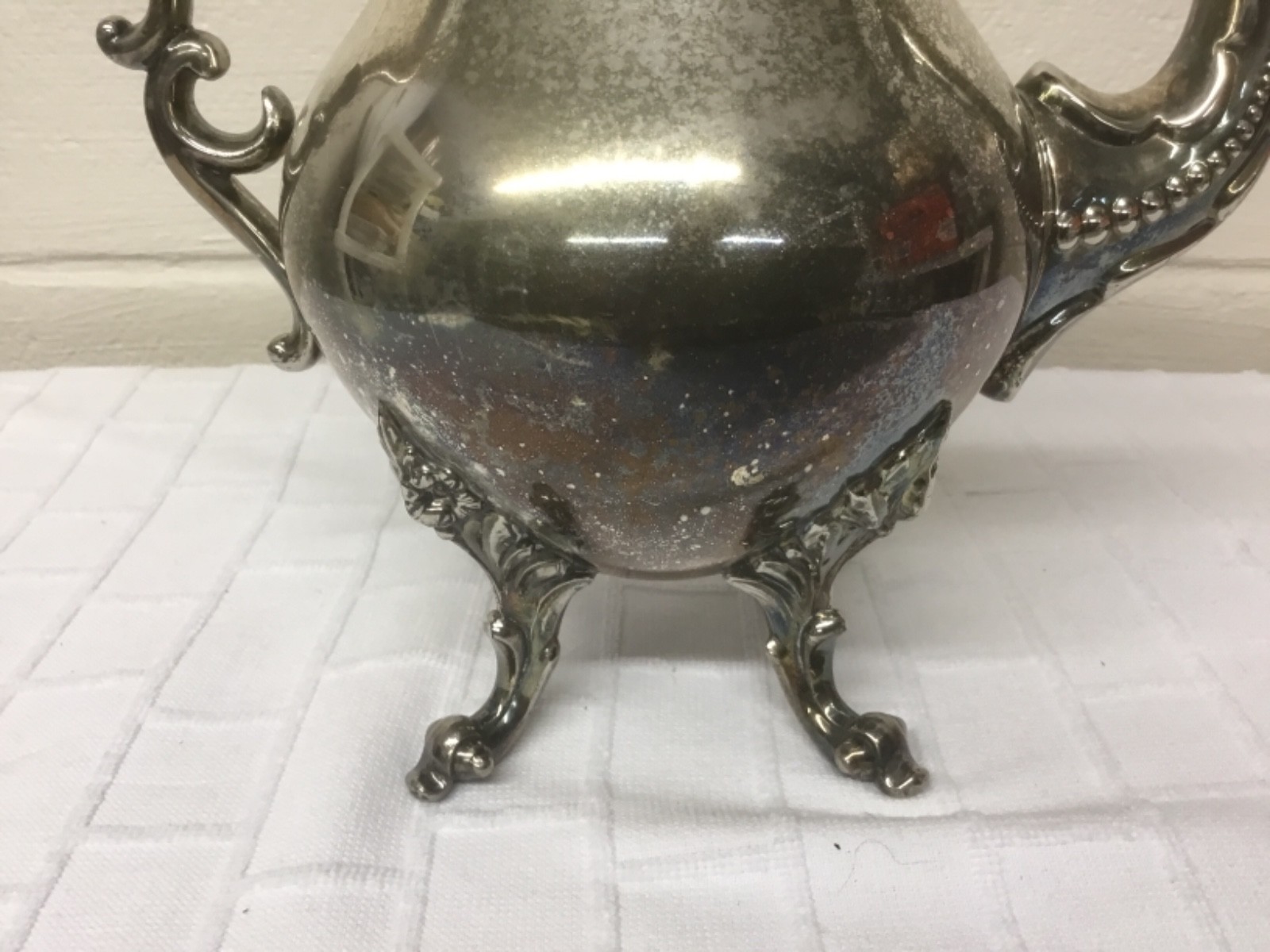 VINTAGE SILVER ON COPPER TEA POT WITH HALLMARKS early 1900’s