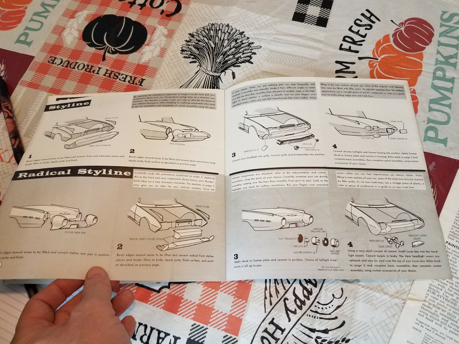 1962 Ford Thunderbird Hardtop AMT Model Car Instructions From 1962 EBG