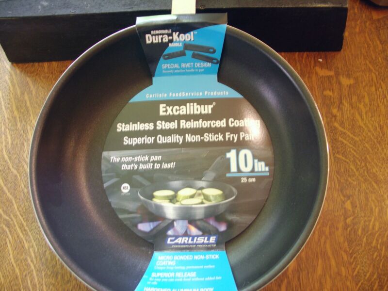 Carlisle 10" Non-Stick Fry Pan W/Excalibur Coating & Black Stay CoolHandle*