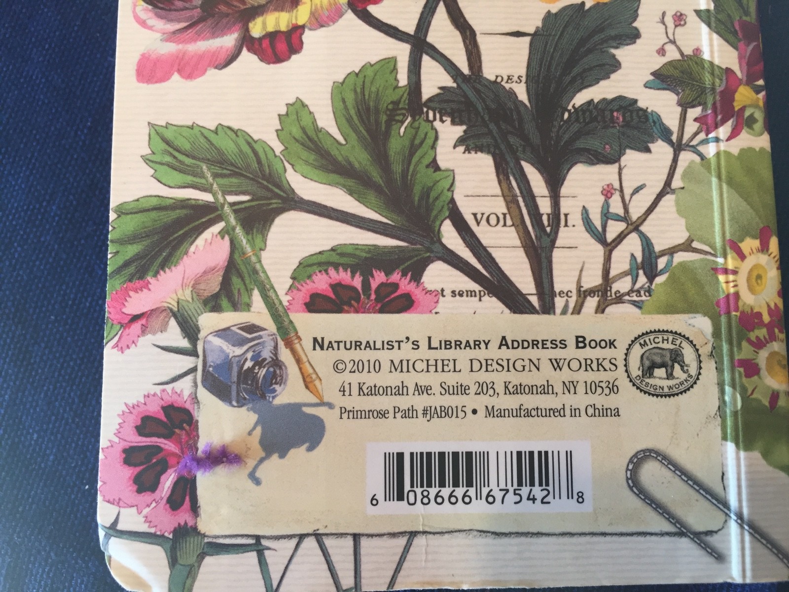 VTG Michel Antique Floral Botanic Register Address Book Flowers & Bird 6
