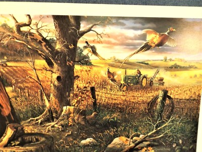 JOHN DEERE ART PRINT by CHARLES FREITAG - AUTUMN HARVEST -  SM SIGNED PRINT ONLY