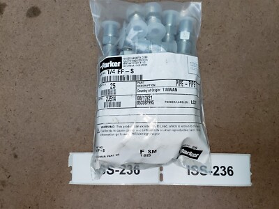 QTY 25 Parker 1/4 FF-S Steel Coupling PIPE-PIPE