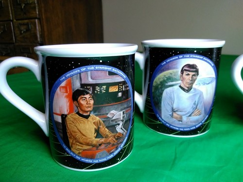 The Star Trek Hamilton Mug Collection Mr Spock Sulu Dr McCoy Chekov