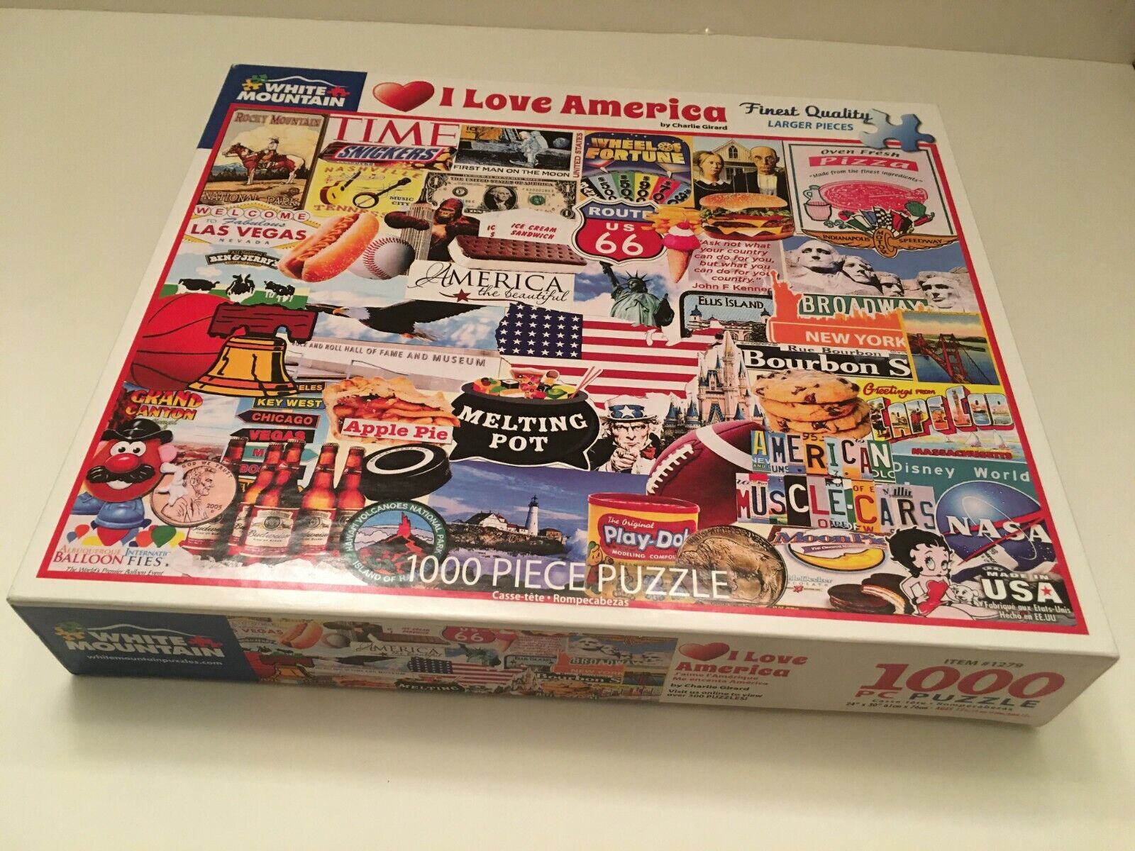 White Mountain I Love America 1000 Pieces Complete With Box