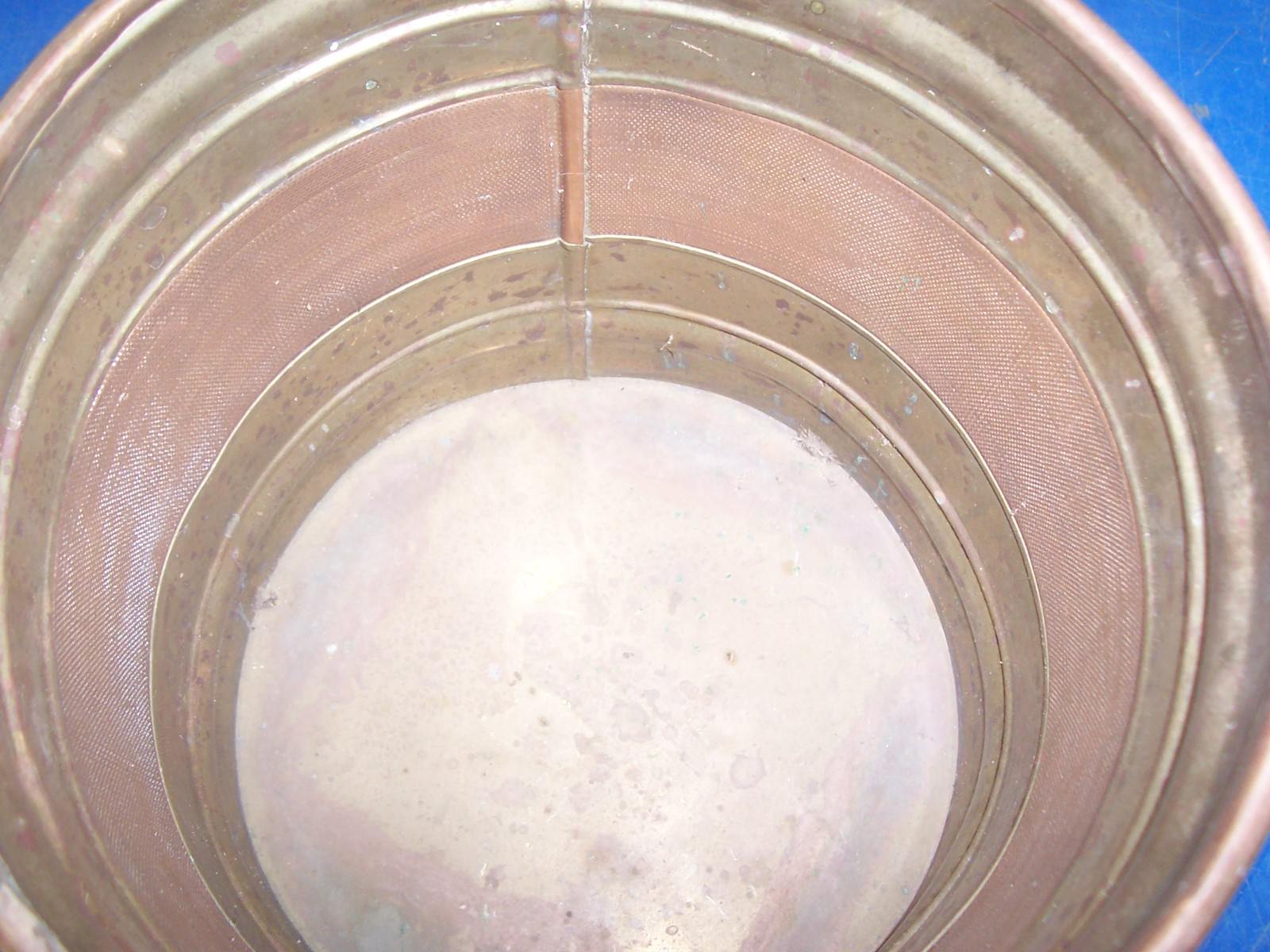 BRASS AND COPPER BUCKET PAIL CANISTER