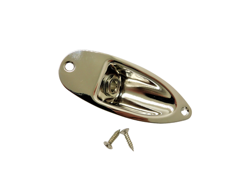 Strat Guitar Jack Plate Boat Cup Ferrule Output Input  Nickel/Chrome/Black/Gold