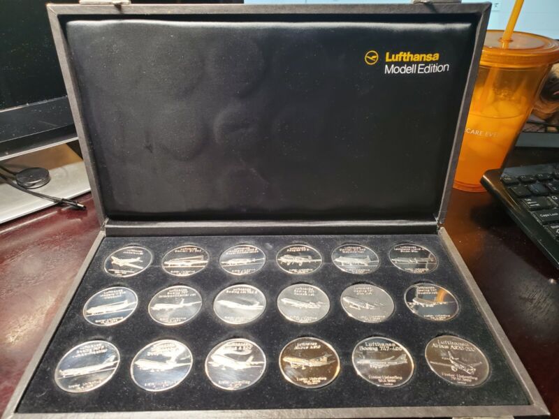 LUFTHANSA Modell Edition Silver Coin Set - RARE -