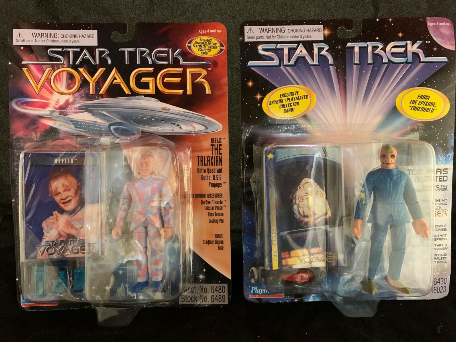 Vintage STAR TREK VOYAGER Action Figures Lot of 2, Playmates