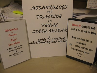 Pedal Steel Guitar Emmons PP Booklet & 3 DVD's Pkg 2 Covers Tips Service & More