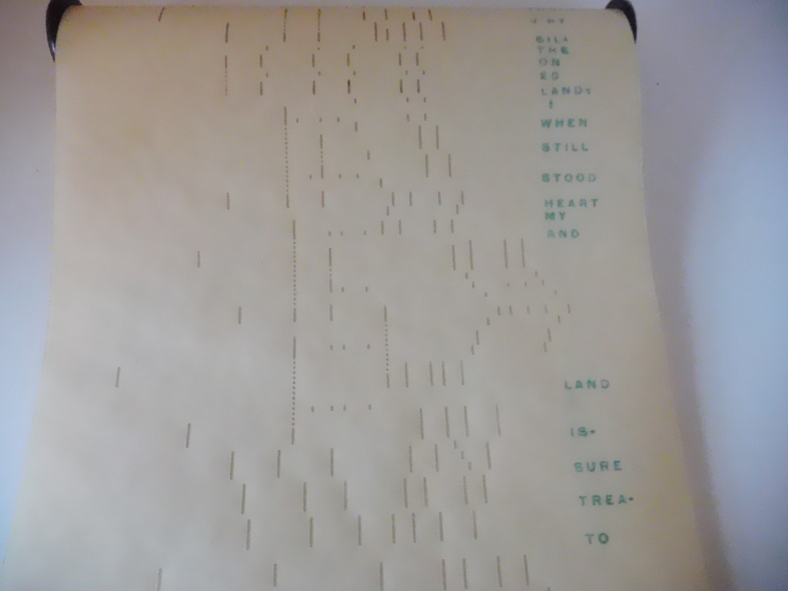 ON TREASURE ISLAND- IMPERIAL Player Piano Roll 08873 - L MARGIN HAS REPAIR