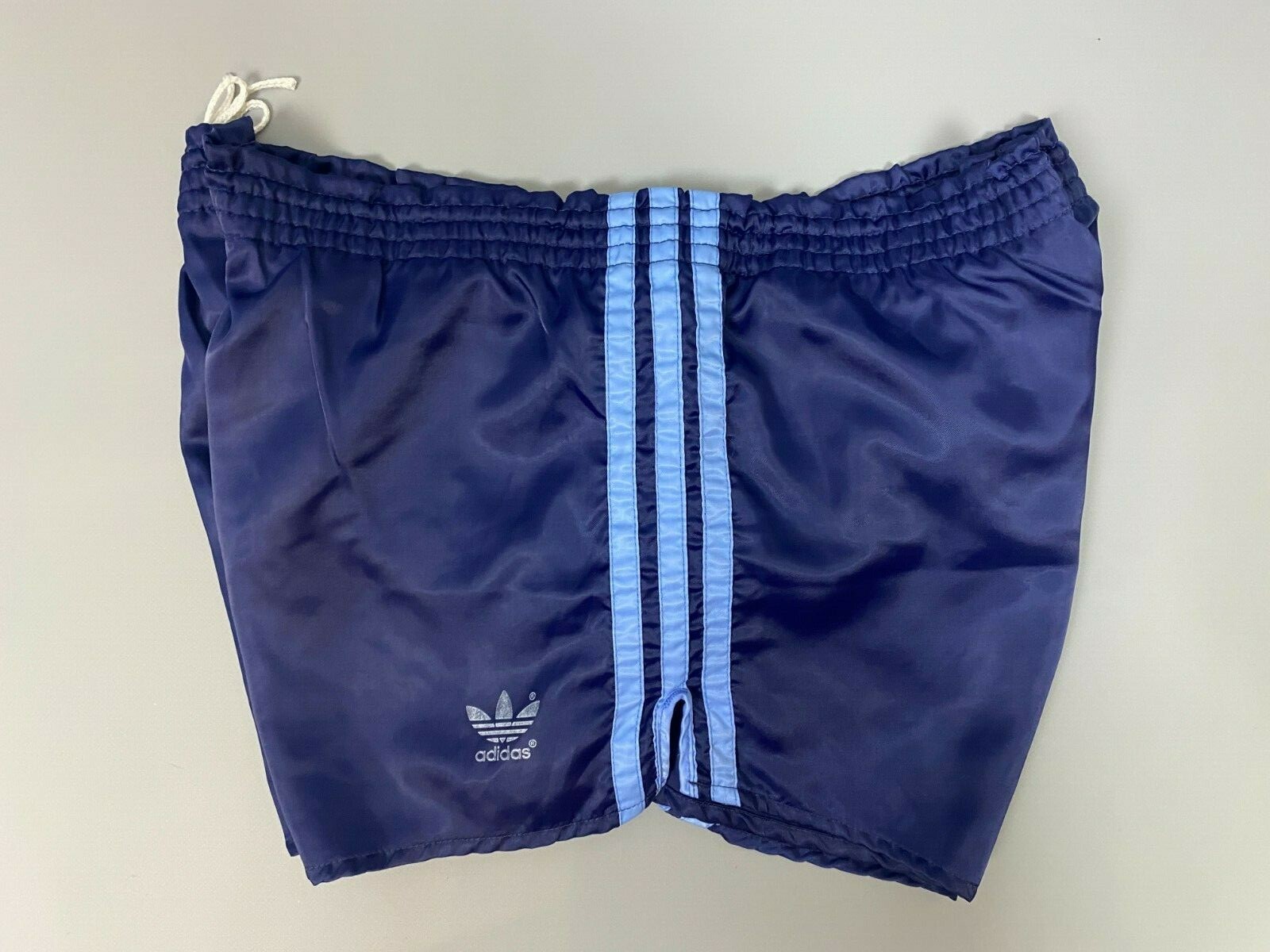 VINTAGE ADIDAS SHORTS GLANZ WEST GERMANY SPRINTER BLUE SIZE