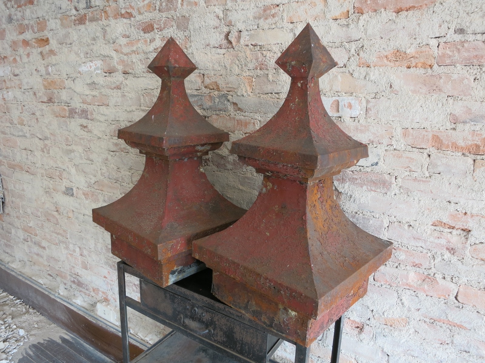 Vintage RARE BEAUTIFUL Barn Cupola Galvanized Tin Roof Topper Rustic Farm Deco!