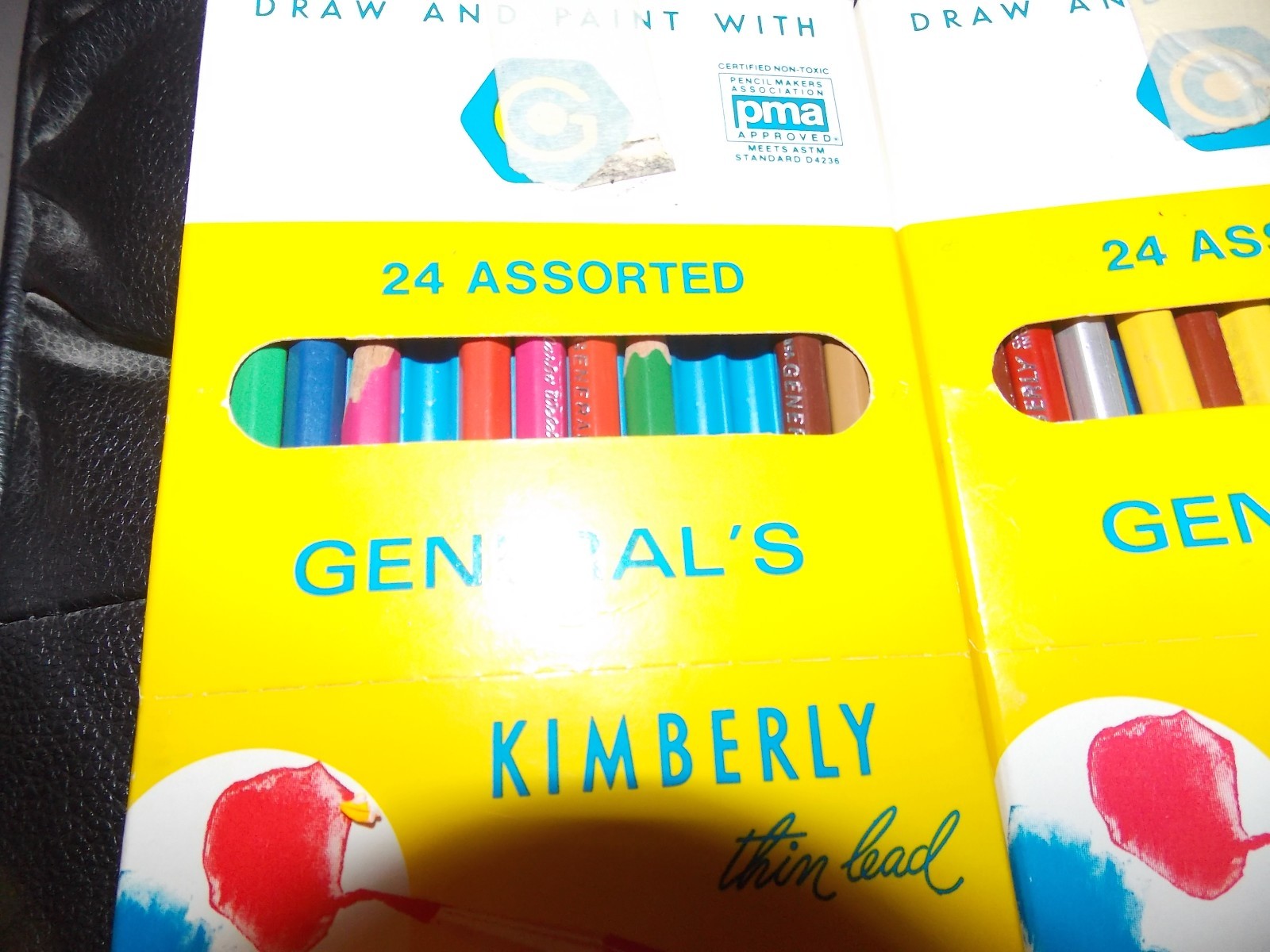 Vintage SET of 46 GENERAL'S MULTI color Water Color Draw PENCILS PENCILS USA