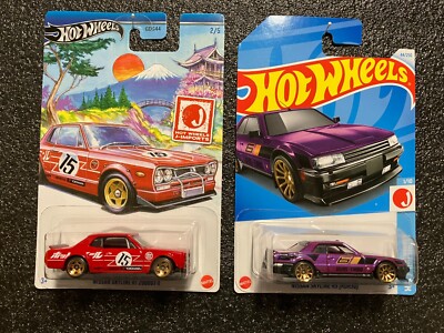 (2) 2024 Hot Wheels NISSAN SKYLINES 2000 GT-X Japan Imports Series ++  Mainline