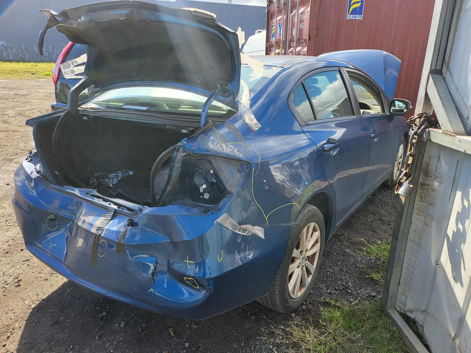 Honda Civic Left Rear Door Window Regulator 9th Gen 02/2012-04/2016 - thumbnail 4