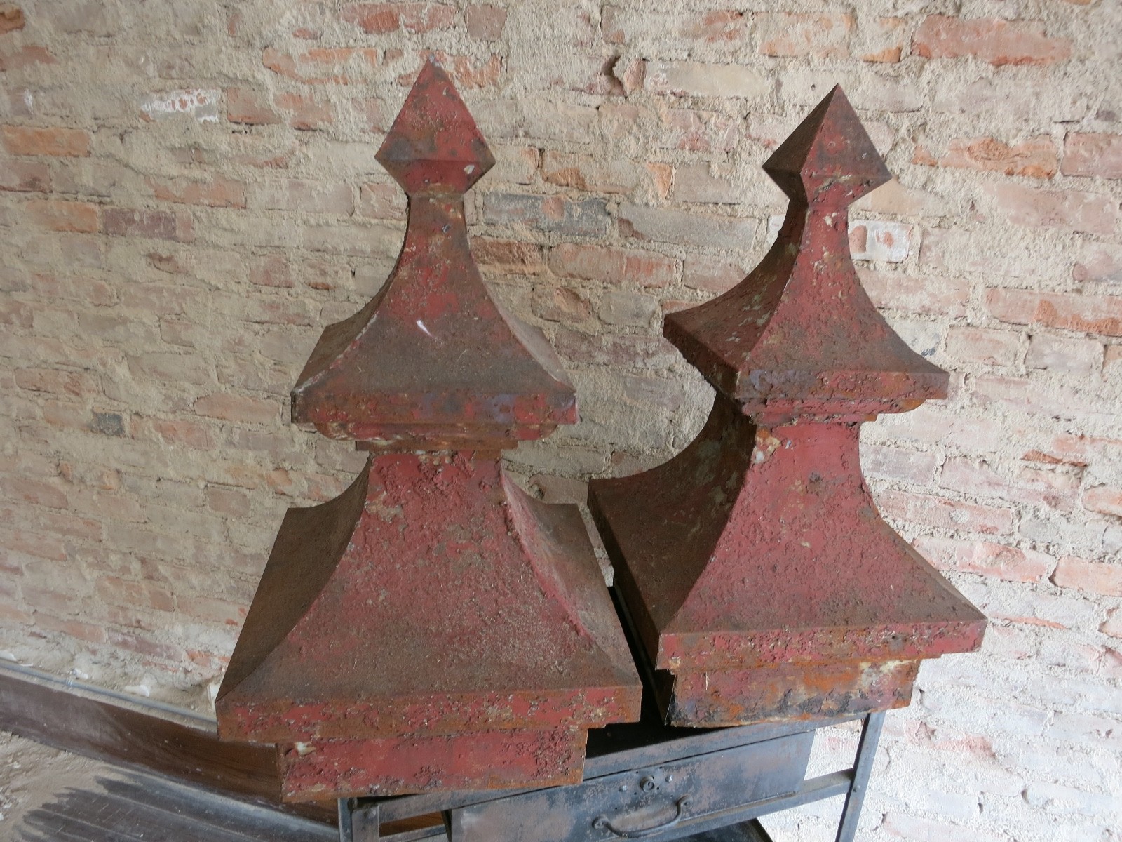 Vintage RARE BEAUTIFUL Barn Cupola Galvanized Tin Roof Topper Rustic Farm Deco!