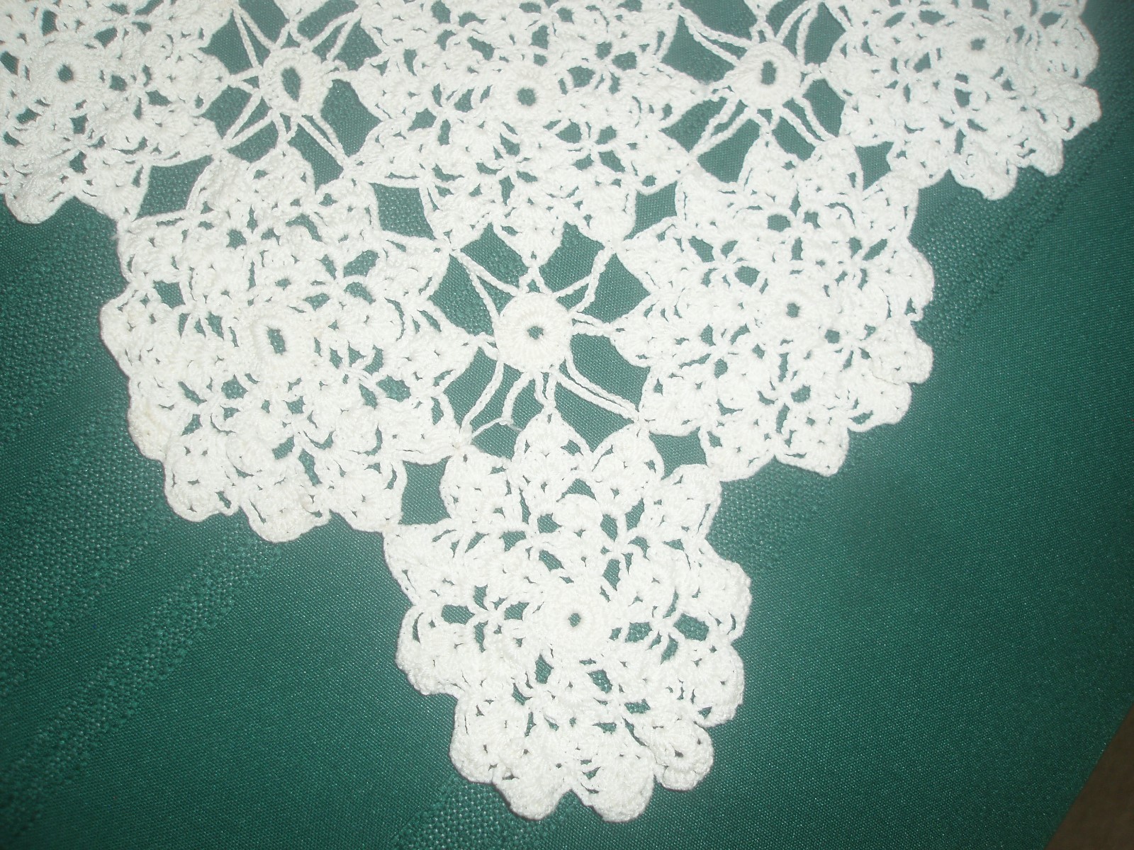 Antique crochet table topper