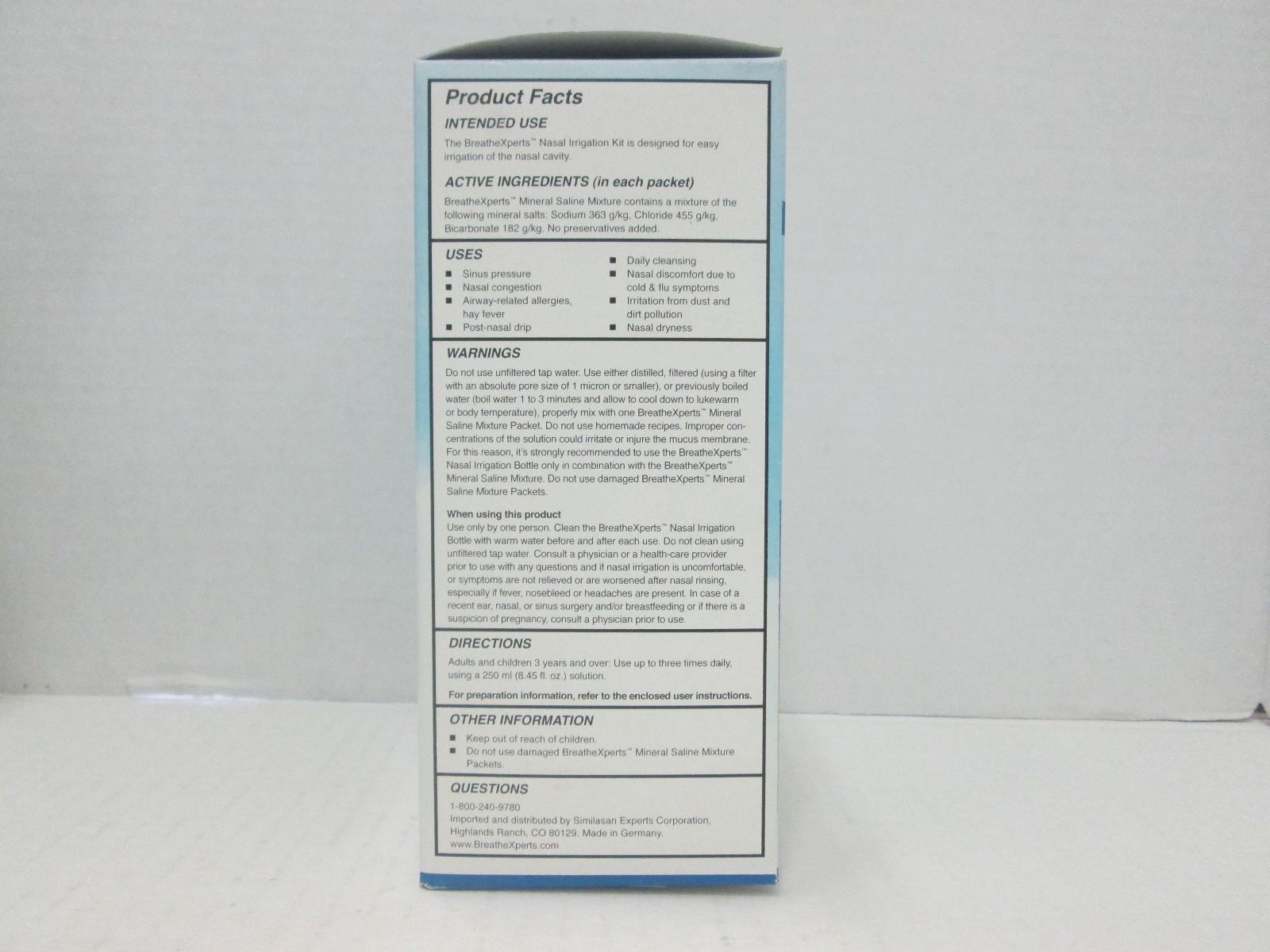 3 BREATHE XPERTS RINSE & RELIEVE IRRIGATION KIT 20 PACKETS EACH EXP 3/20 LL 8516