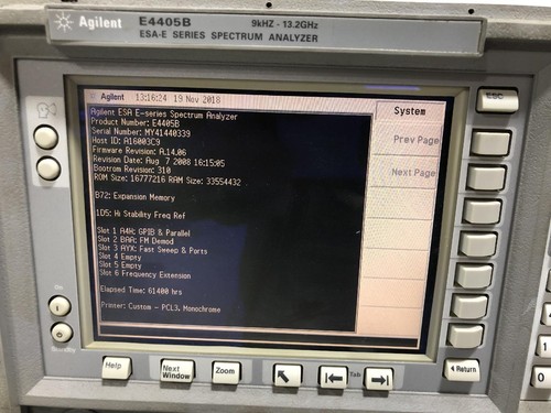 HP E4405B 9 kHz to 13.2 GHz ESA-E Spectrum Analyzer Option B72