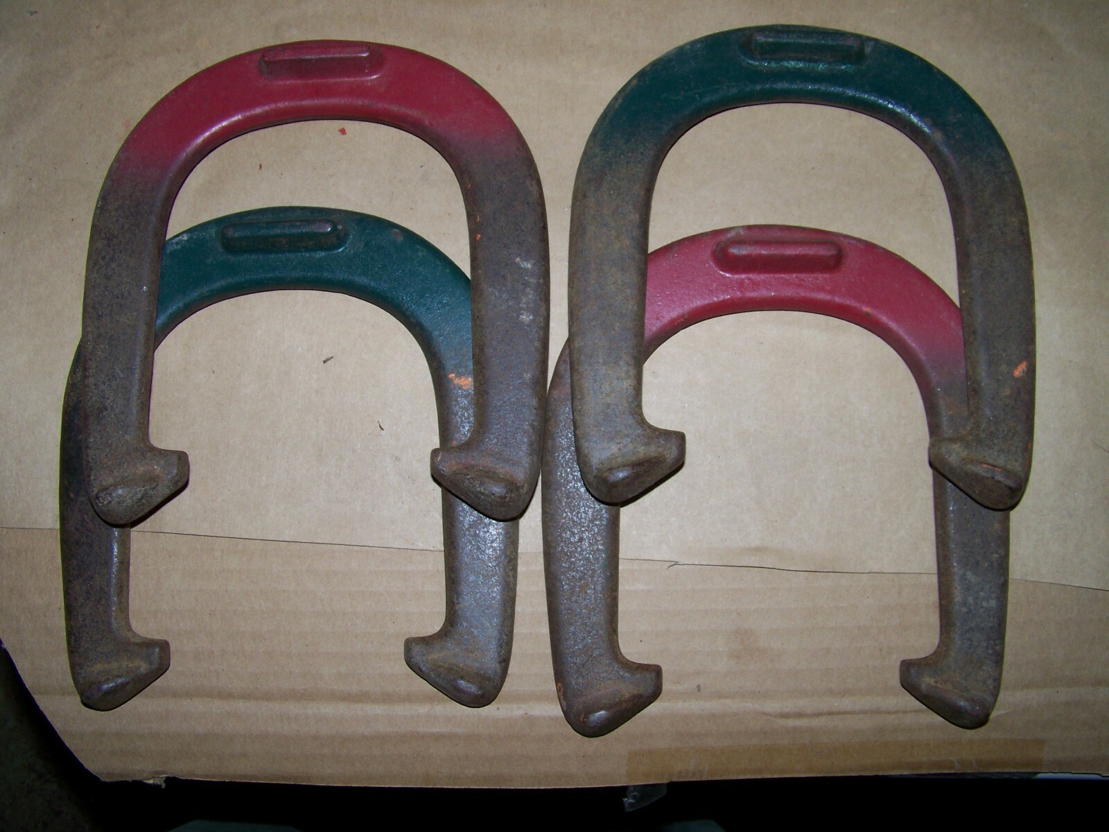 Horseshoe, Hammer Forged, Giant Grip Official made in Oskosh, Wisconsin set