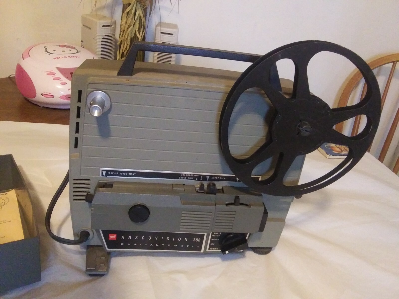 Gaf Anscovision 388 dual automatic 8mm projector with reel