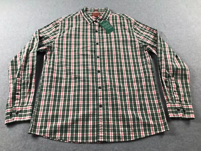 NWT Red Ale by Alesbury Shirt Mens L Iliad Washed Stitch Fix Button Up Plaid