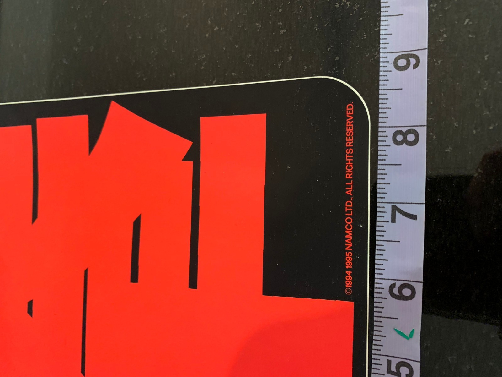 Tekken Namco SMALL Art Decals Vinyl NOS 1X Sticker Arcade Machine