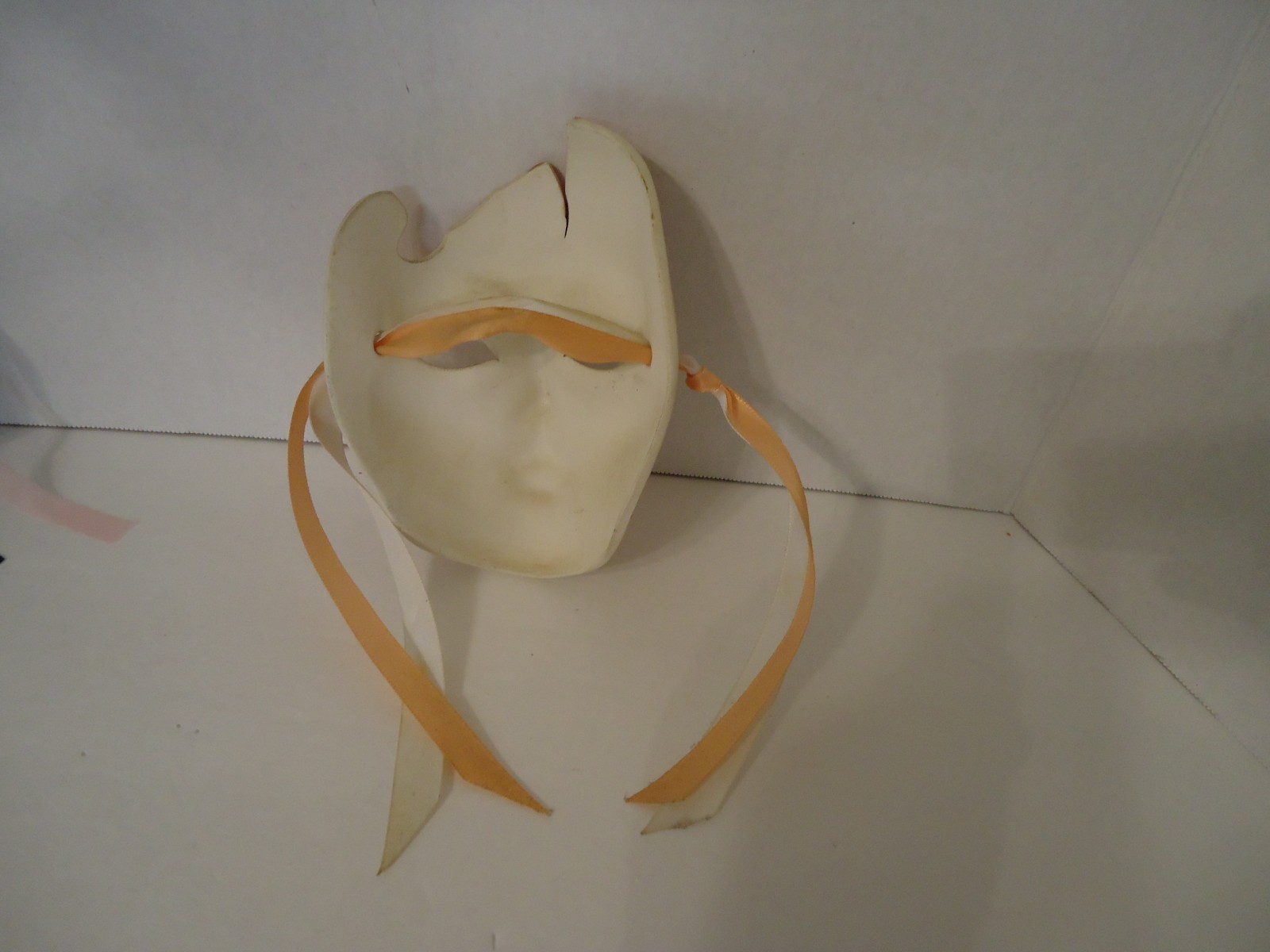 Vintage Drama Theater Face Clay Chalk Mask Wall Decor Lot of 2  6