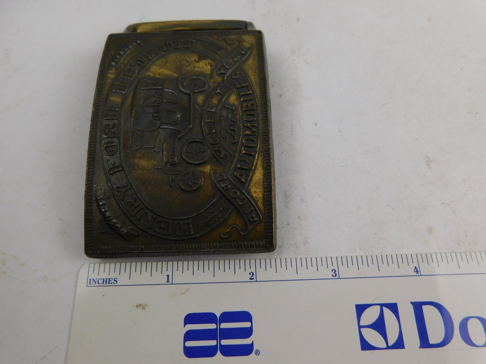 Henry Ford Detroit Model T Automobiles Belt Buckle Brass